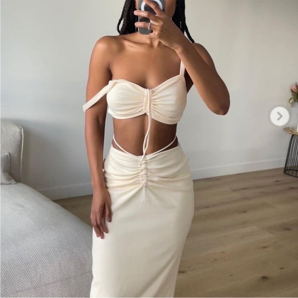 Elegant Cream Two-Piece Set
